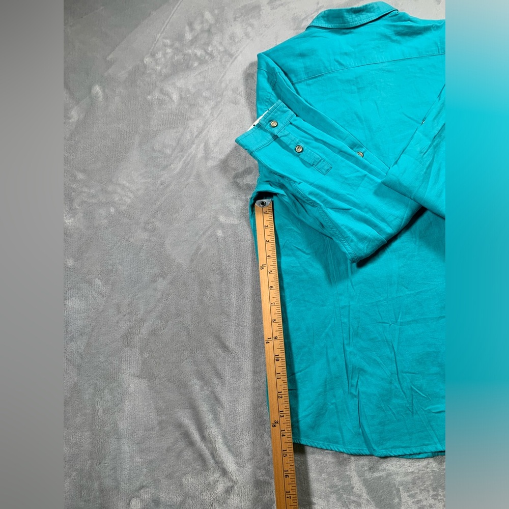 Allsaints Men's Turquoise Shirt - Picture 14 of 16